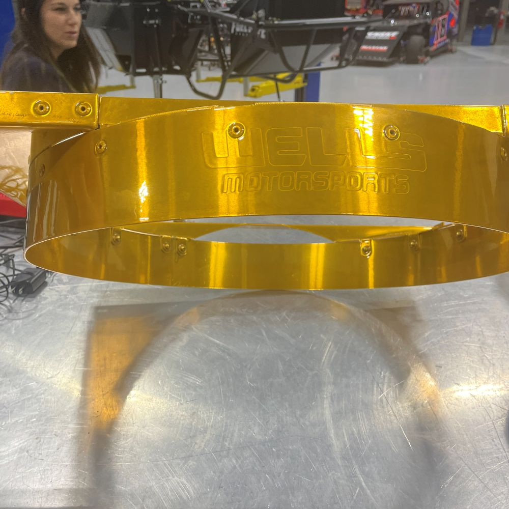 Large ring finished in a gold coat