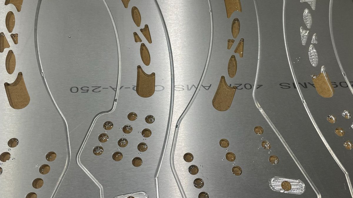 CNC cut sheet metal panel