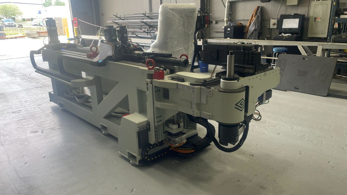CNC tube bender on the shop floor