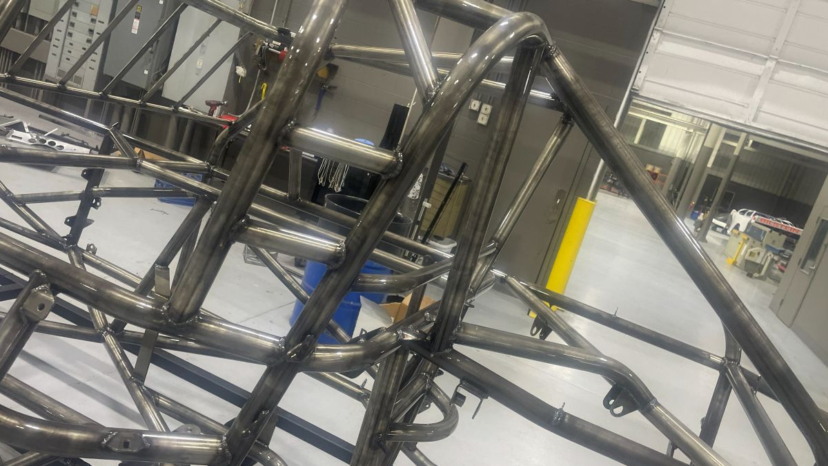 Raw tube chassis in the shop