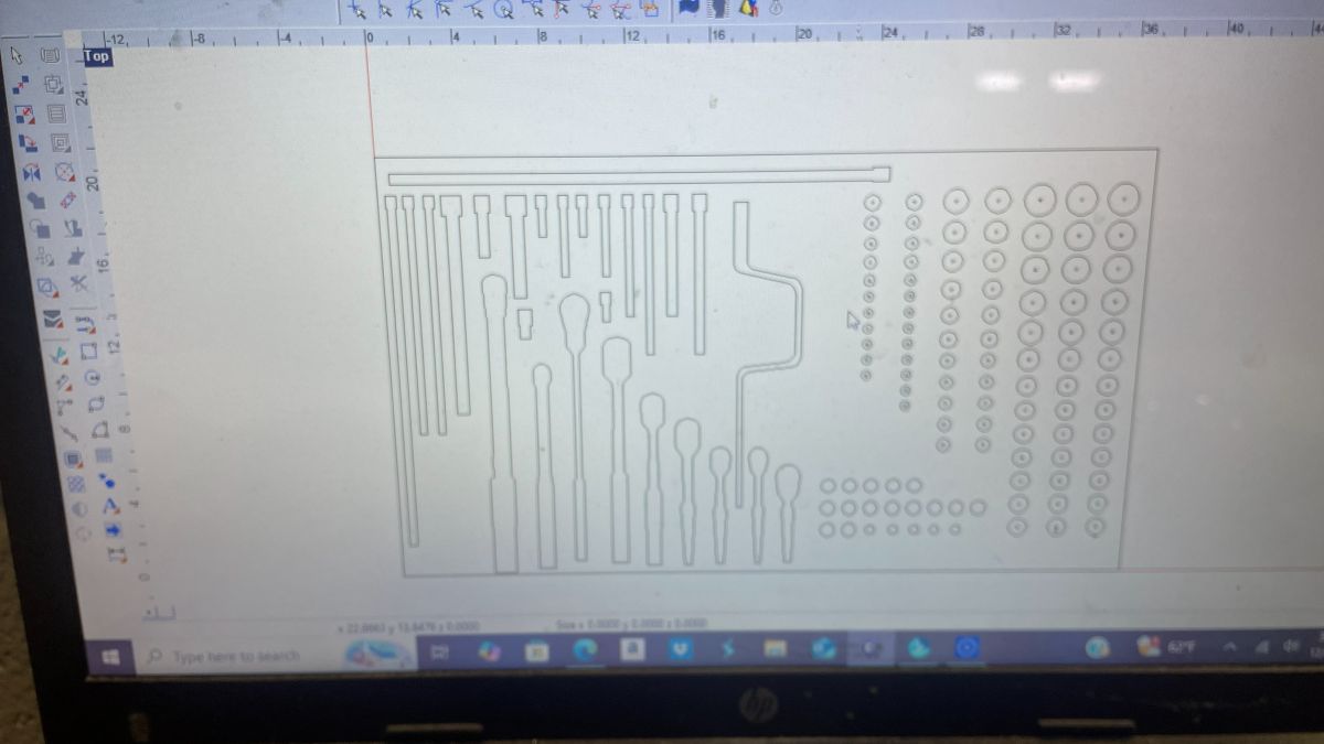 Sheet metal flat patterns nested in CAD
