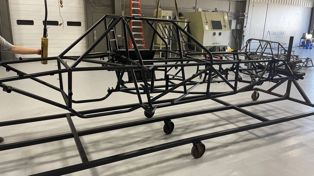 Chassis finished in satin black