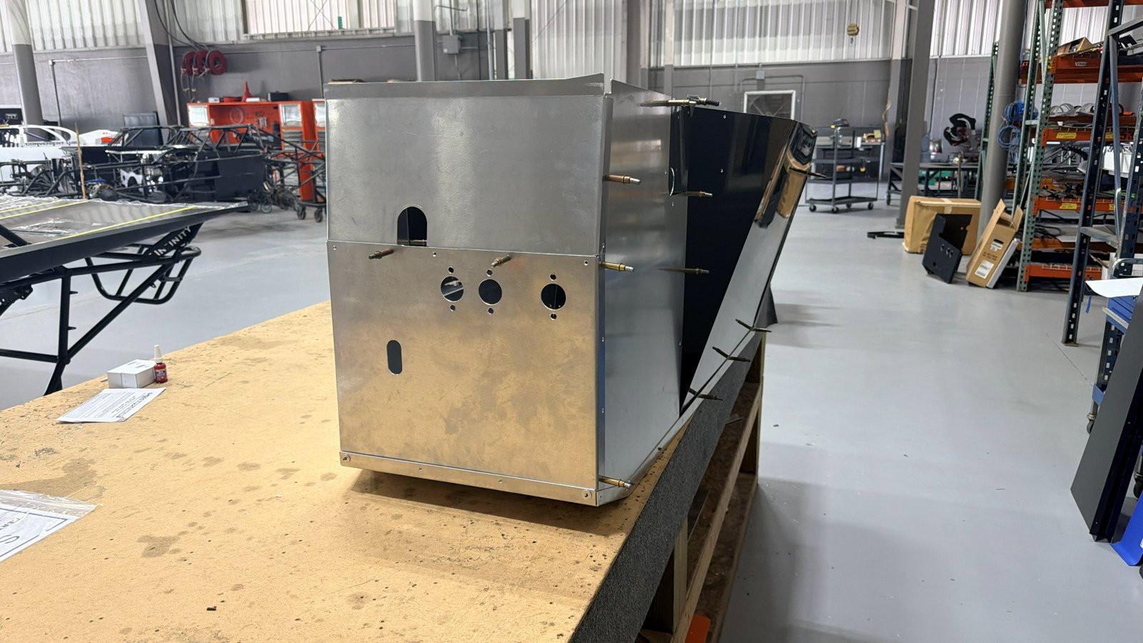 Stainless steel enclosure fabricated in the shop
